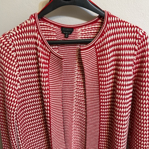 Talbots Red and White Patterned Jacket - Picture 4 of 8